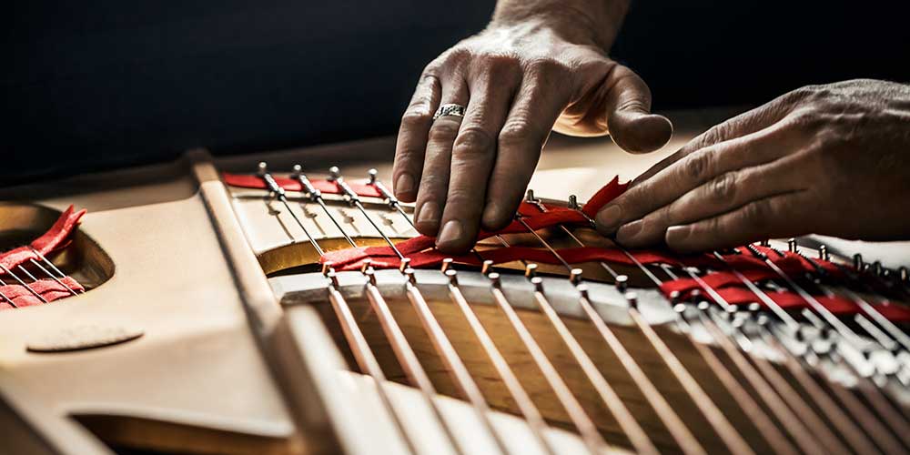 In addition to 88 keys (and 88 hammers) there are more than 230 strings (it varies slightly by model) in a Steinway grand.