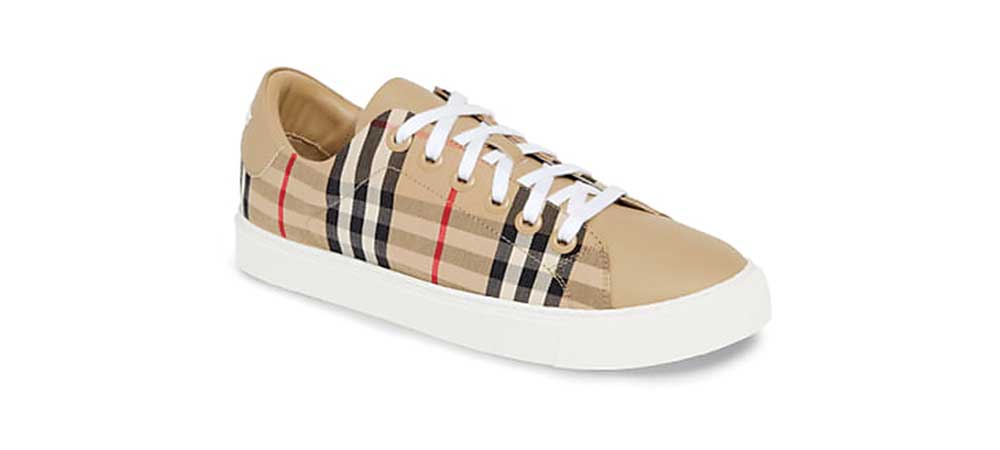 Good shoes take you good places. These Burberry-printed sneakers by Nordstrom are a whole different mood.